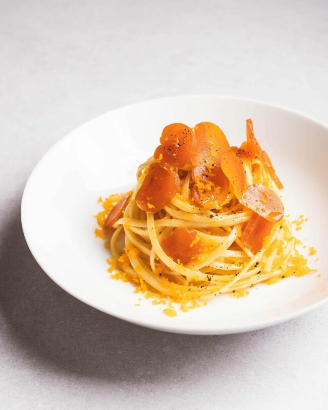 spaghetti boutargue spaghettis à la boutargue persil ail