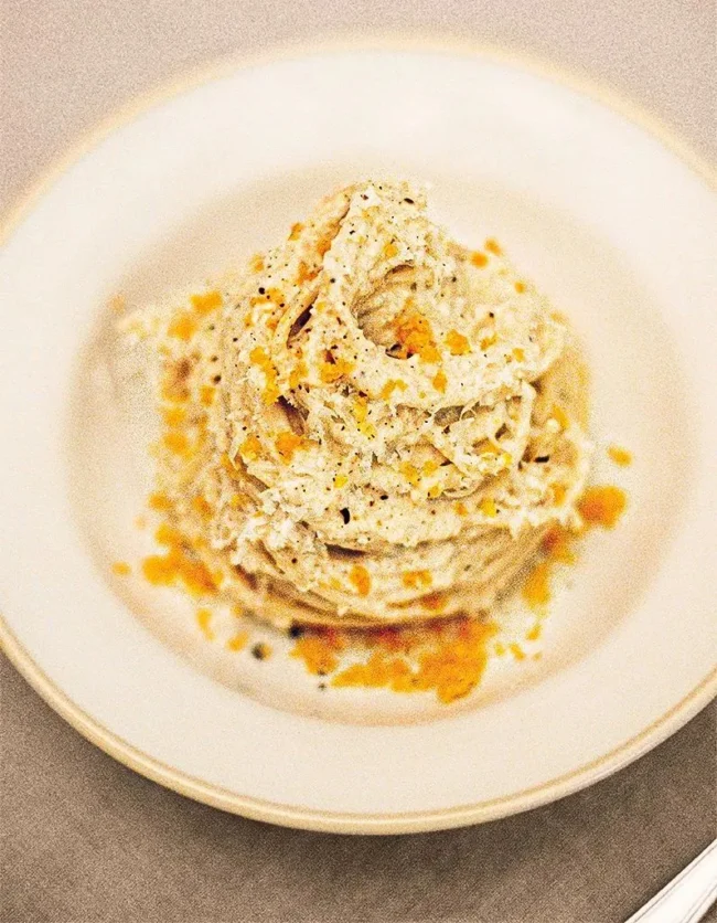 spaghéttoni-pesto-bianco recettes pates à boutargue pesto bianco